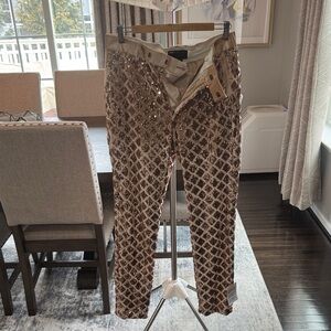 ASOS Sequin Embellished Pants in Blush